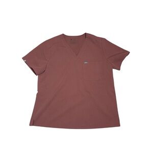 Figs Catarina One-Pocket Mauve Pink Scrub Top, Size XXL